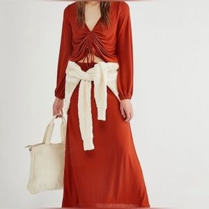 Free People Beach 2 Piece Addison Maxi Dress/skirt And Top. NWOT. Small